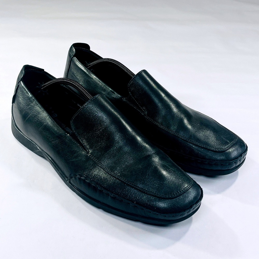 Mephisto Edlef Cool-Air Loafers Mens 13‎ Black Leather Slip On Driving Shoes